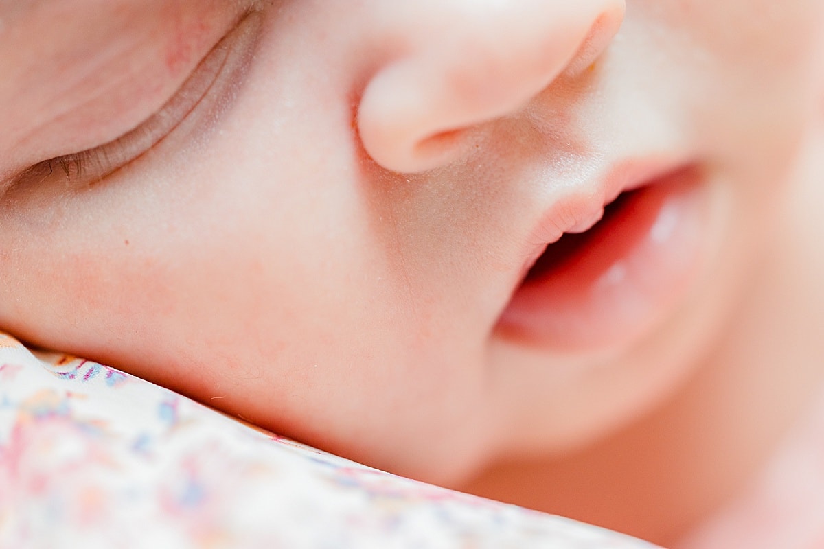 details of a baby's face Boston Lactation Consultants