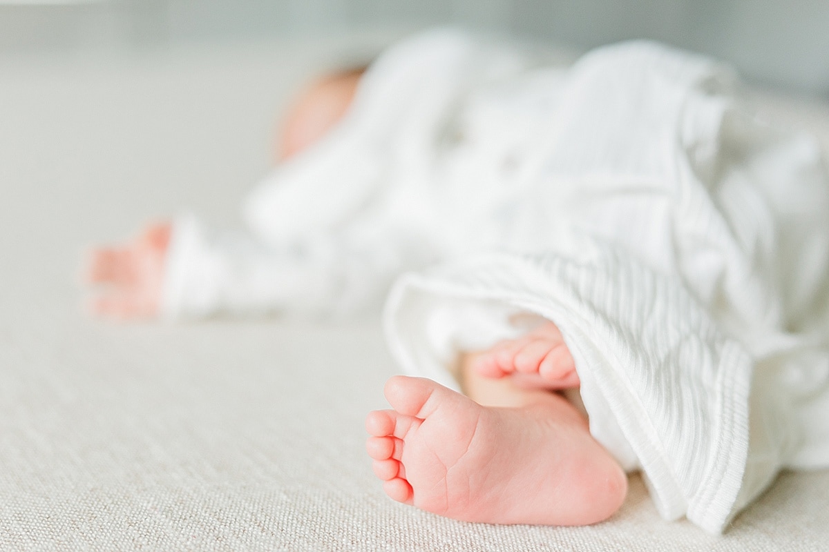 details of baby feet